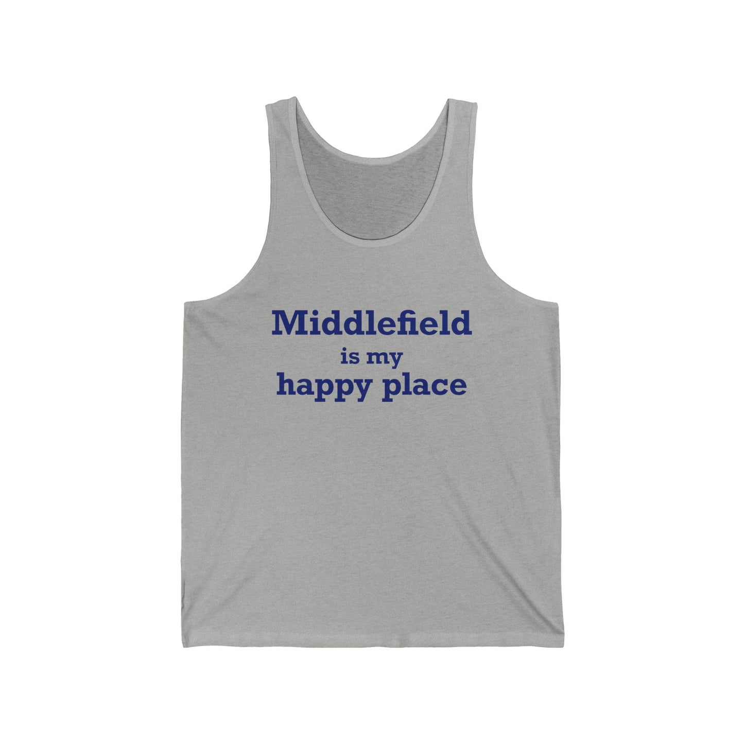 Middlefield is My Happy Place Unisex Jersey Tank Top