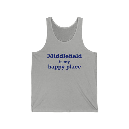 Middlefield is My Happy Place Unisex Jersey Tank Top