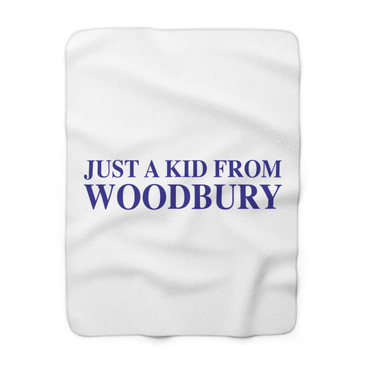 Just a kid from Woodbury Sherpa Fleece Blanket