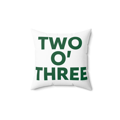 Two O’ Three Spun Polyester Square Pillow Lucky Green – St. Patrick’s Day