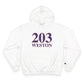 203 Weston Red White & Blue Champion Hoodie