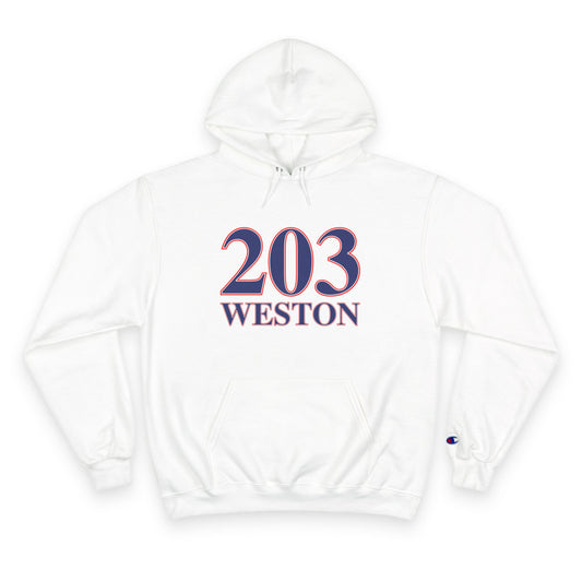 203 Weston Red White & Blue Champion Hoodie