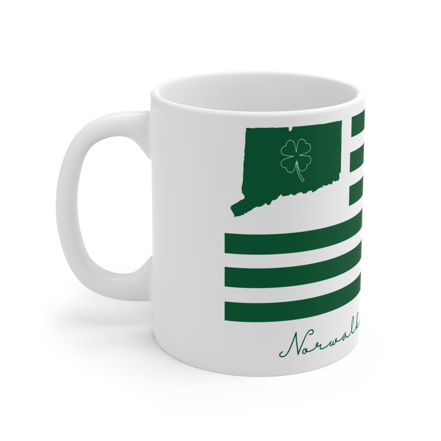 Norwalk Connecticut St. Patrick's Day Flag Mug 11oz