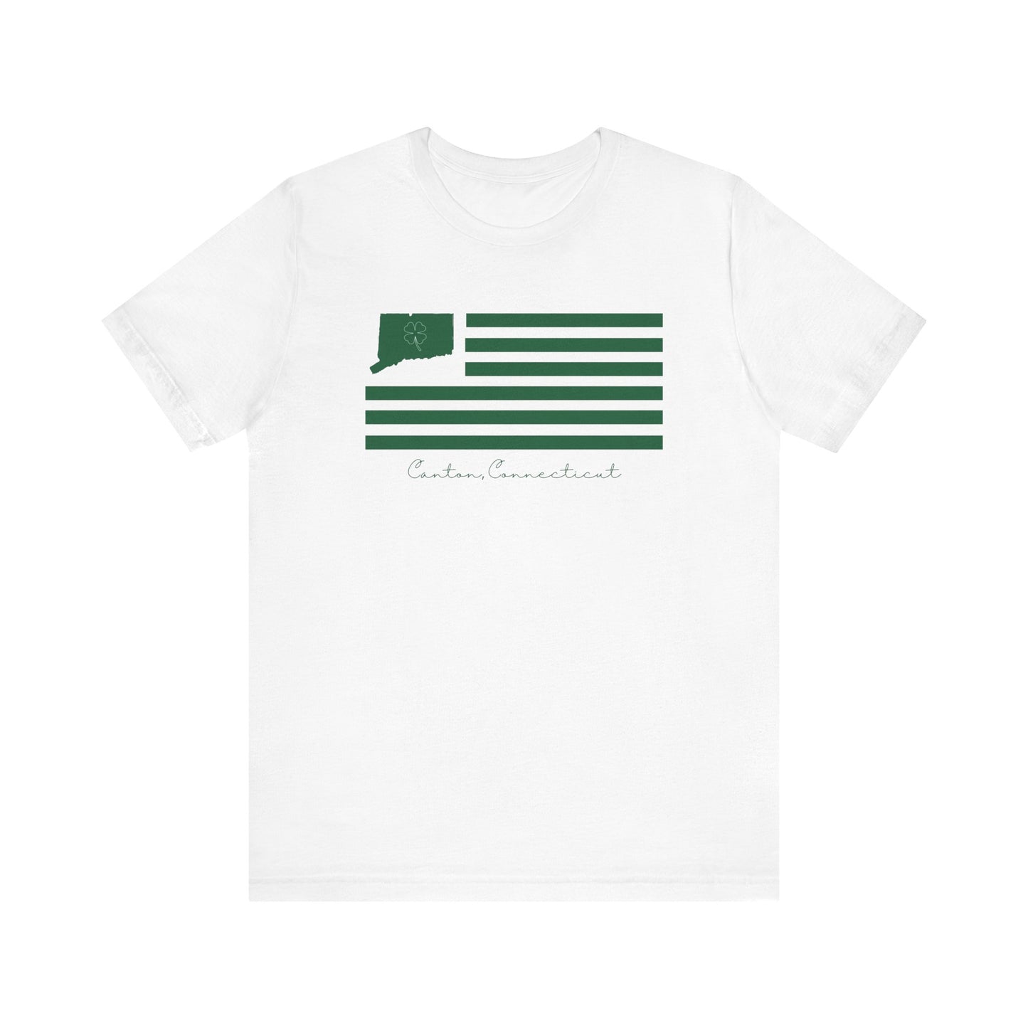 Canton Connecticut St. Patrick’s Day Flag Unisex Jersey Short Sleeve T-Shirt