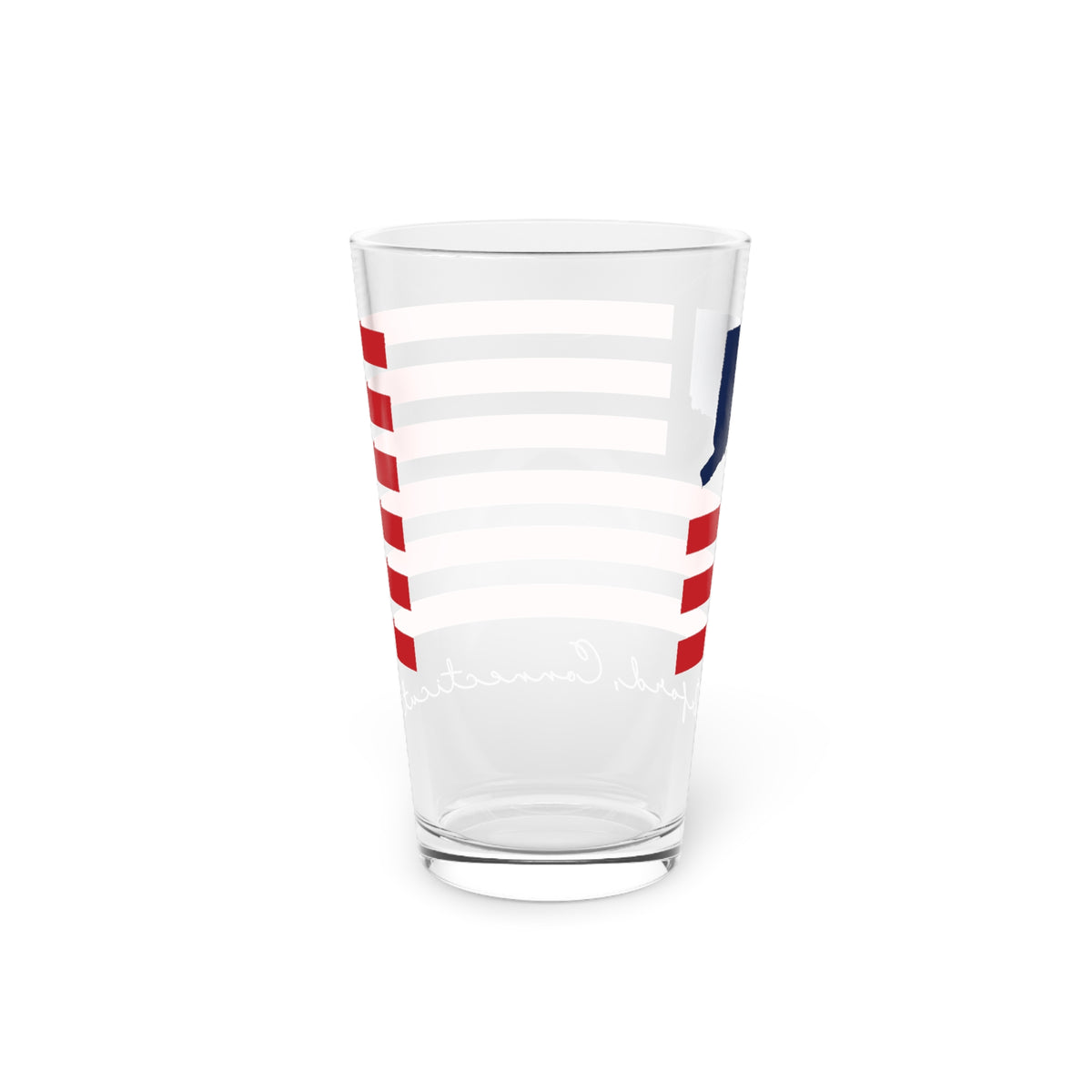 Oxford Connecticut Flag Pint Glass, 16oz