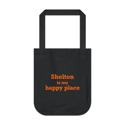Shelton Is My Happy Place Organic Canvas Tote Bag