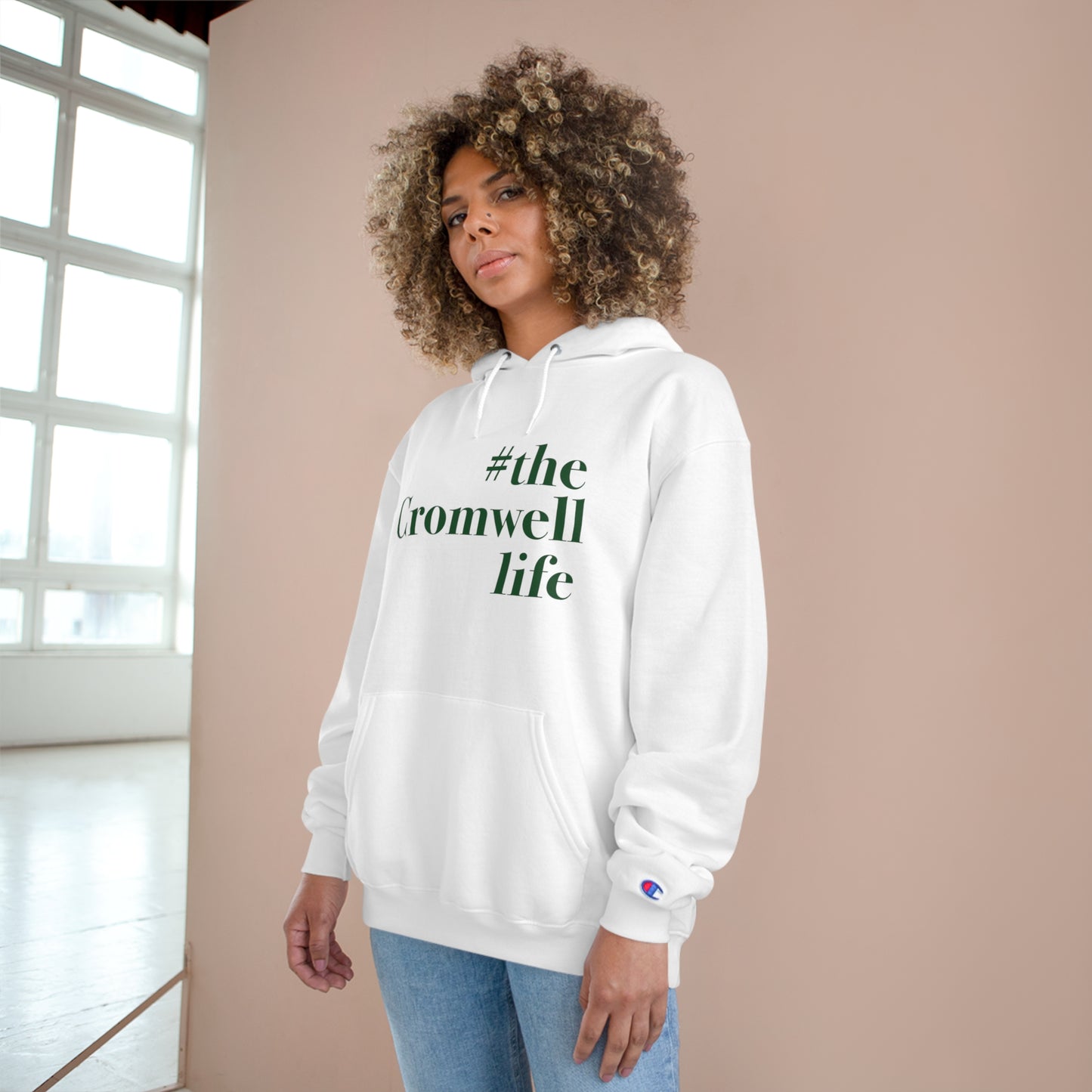 #thecromwelllife Champion Hoodie (green)