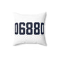 06880 Westport Connecticut Zip Code Spun Polyester Square Pillow