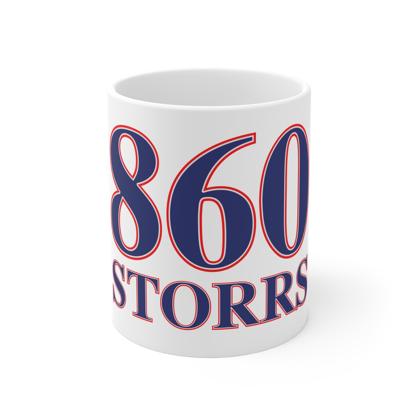 860 Storrs Red, White & Blue Mug 11oz