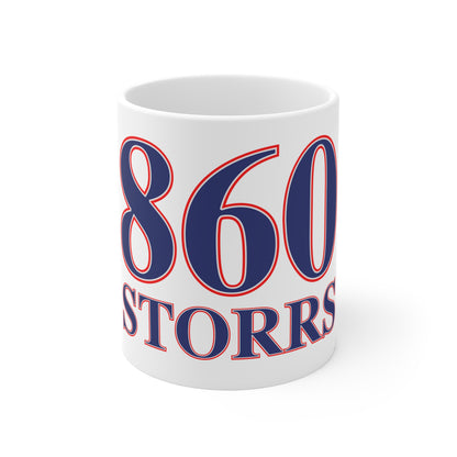 860 Storrs Red, White & Blue Mug 11oz