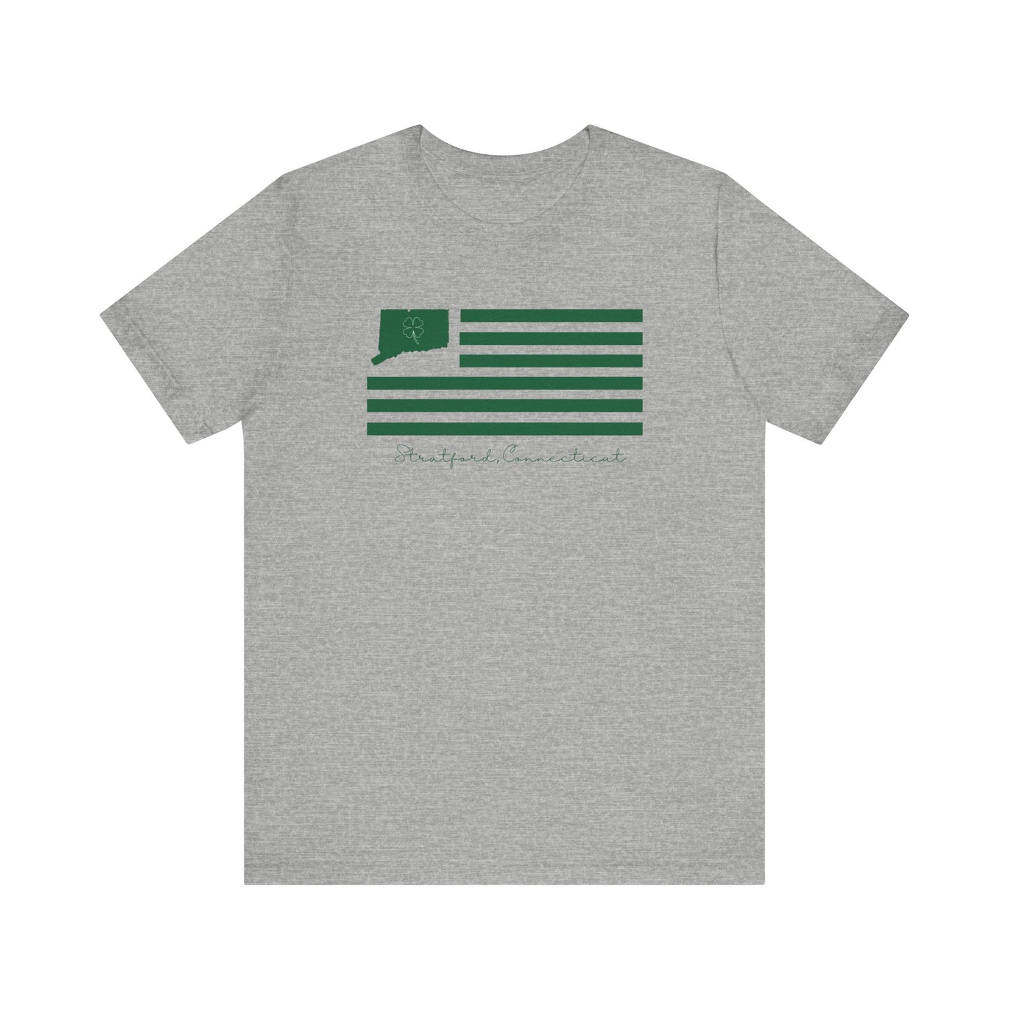 Stratford Connecticut St Patrick’s Day Flag Unisex Jersey Short Sleeve T-Shirt