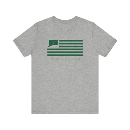 Stratford Connecticut St Patrick’s Day Flag Unisex Jersey Short Sleeve T-Shirt