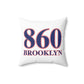 860 Brooklyn Red, White & Blue Spun Polyester Square Pillow