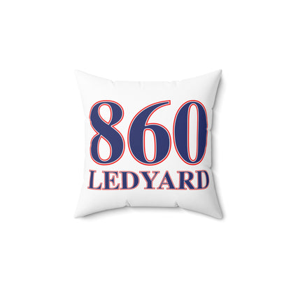 860 Ledyard Red, White & Blue Spun Polyester Square Pillow