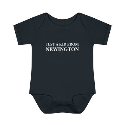 Just a kid from Newington Infant Baby Rib Bodysuit