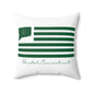 Bristol Connecticut St. Patrick’s Day Flag Spun Polyester Square Pillow