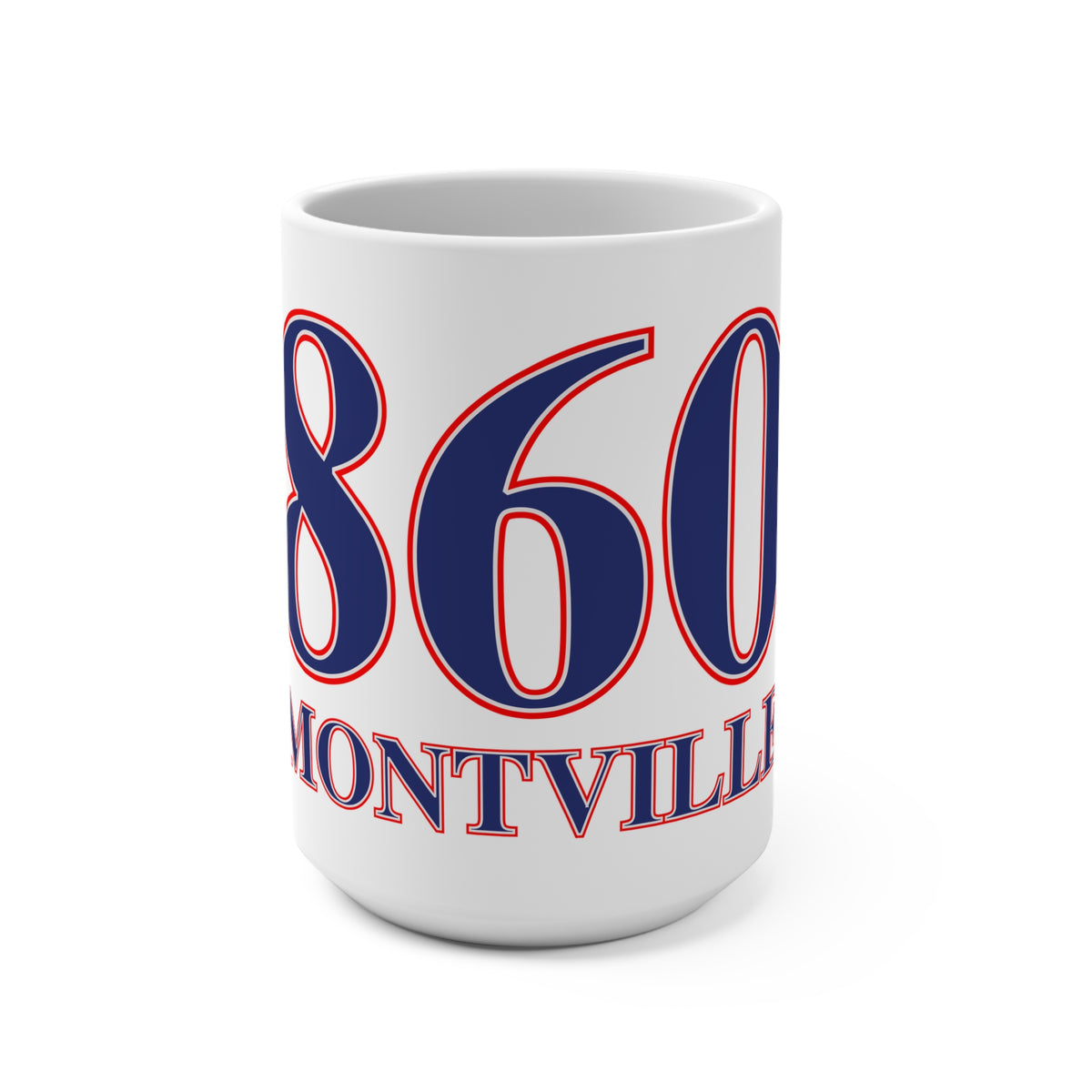 860 Montville Red, White & Blue Mug 15oz