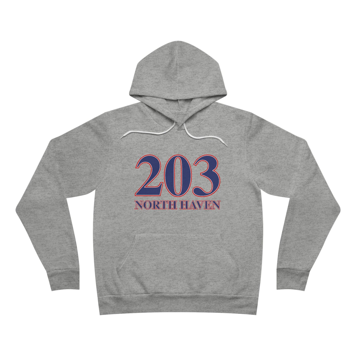 203 North Haven Red White & Blue Unisex Sponge Fleece Pullover Hoodie