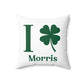 I Clover Morris Spun Polyester Square Pillow