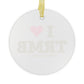 I Heart TRMB Glass Ornaments