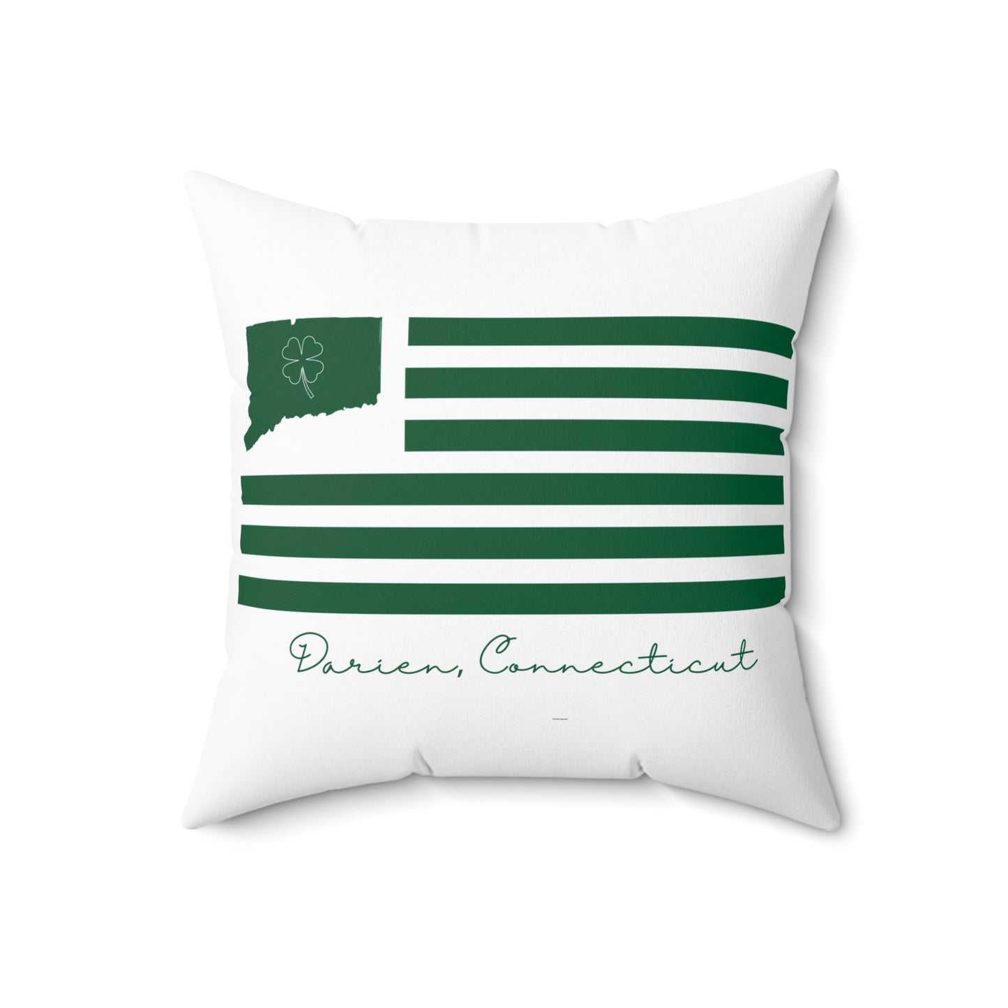 Darien Connecticut St. Patrick's Day Spun Polyester Square Pillow