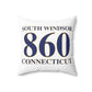 South Windsor 860 Connecticut Polyester Square Pillow