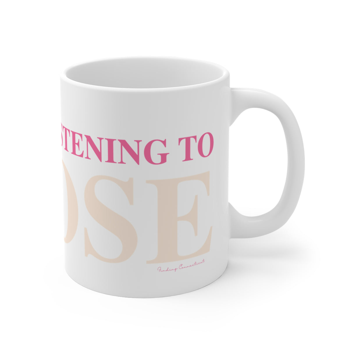 Just a kid Listening  to Goose - Peach & Pink Mug 11oz