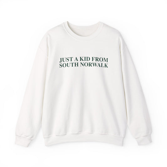 Just a kid from South Norwalk Unisex Heavy Blend™ Crewneck Sweatshirt