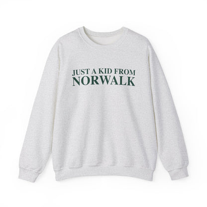 Just a kid from Norwalk Unisex Heavy Blend™ Crewneck Sweatshirt