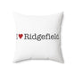 I Heart Ridgefield. Spun Polyester Square Pillow