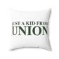 Just a kid from Union Spun Polyester Square Pillow