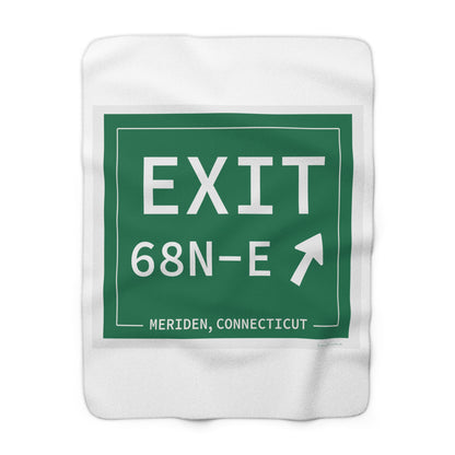 Vintage Exit 68N-E WCP Sign Sherpa Fleece Blanket