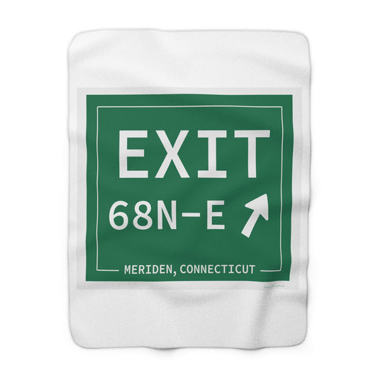 Vintage Exit 68N-E WCP Sign Sherpa Fleece Blanket