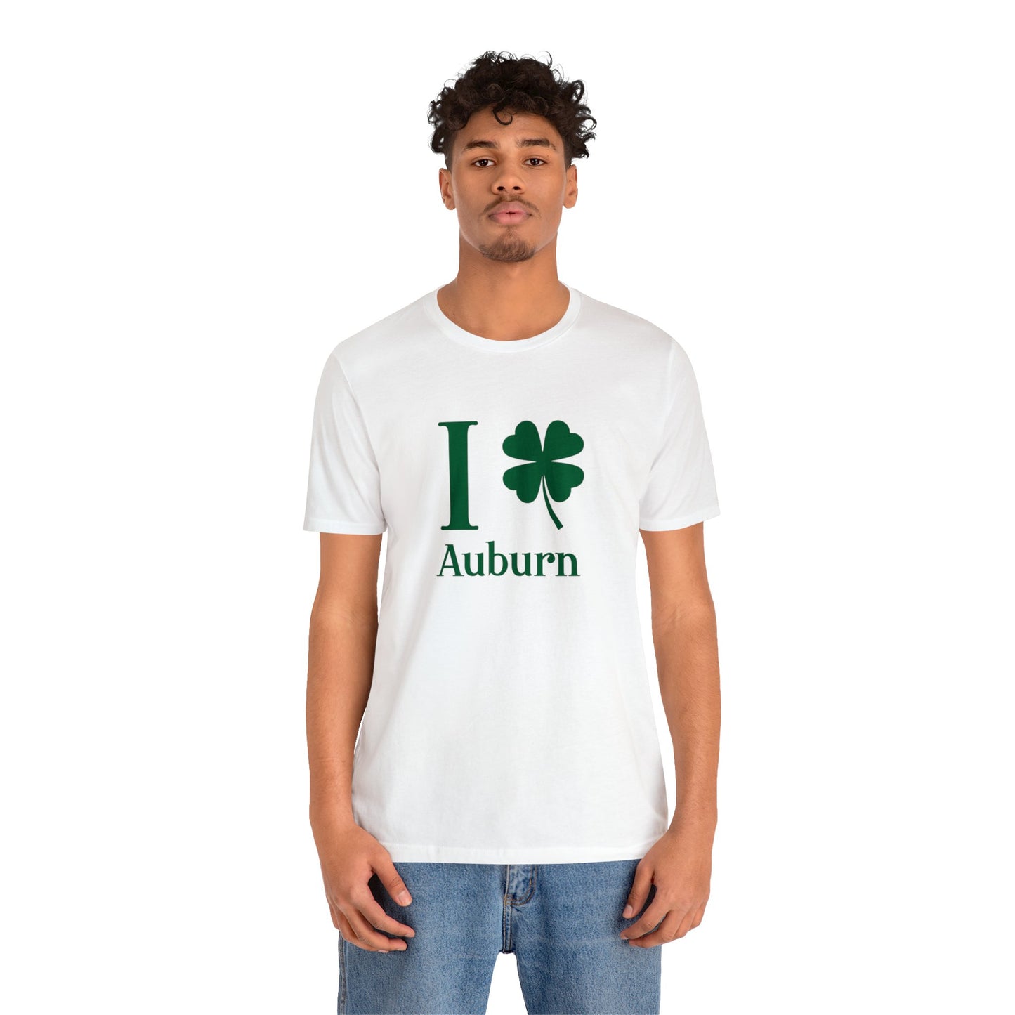 I Clover Auburn (green) Unisex Jersey Short Sleeve Tee