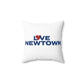 Love Newtown Spun Polyester Square Pillow
