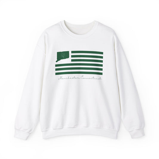 Manchester Connecticut St Patrick’s Day Flag Unisex Heavy Blend™ Crewneck Sweatshirt