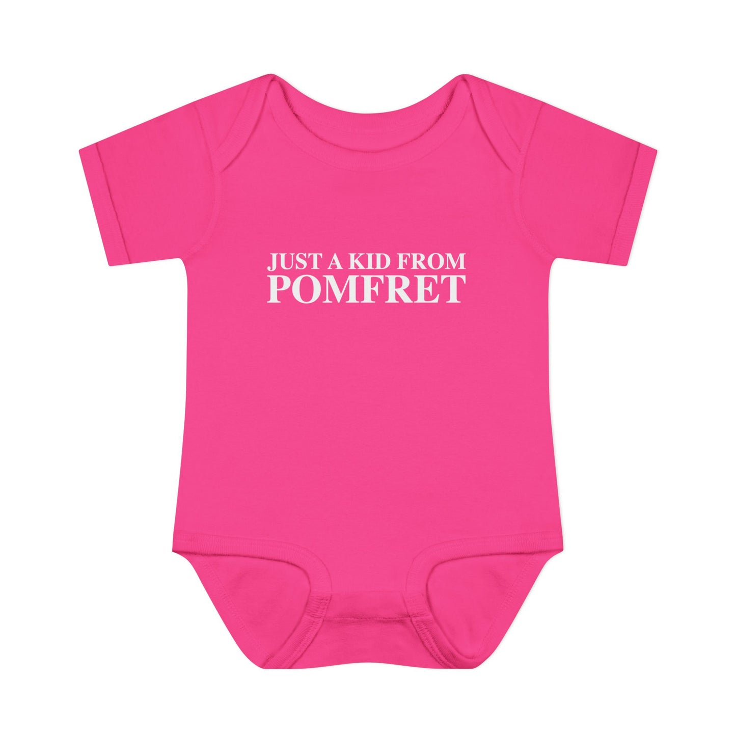 Just a kid from Pomfret Infant Baby Rib Bodysuit