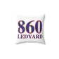 860 Ledyard Red, White & Blue Spun Polyester Square Pillow