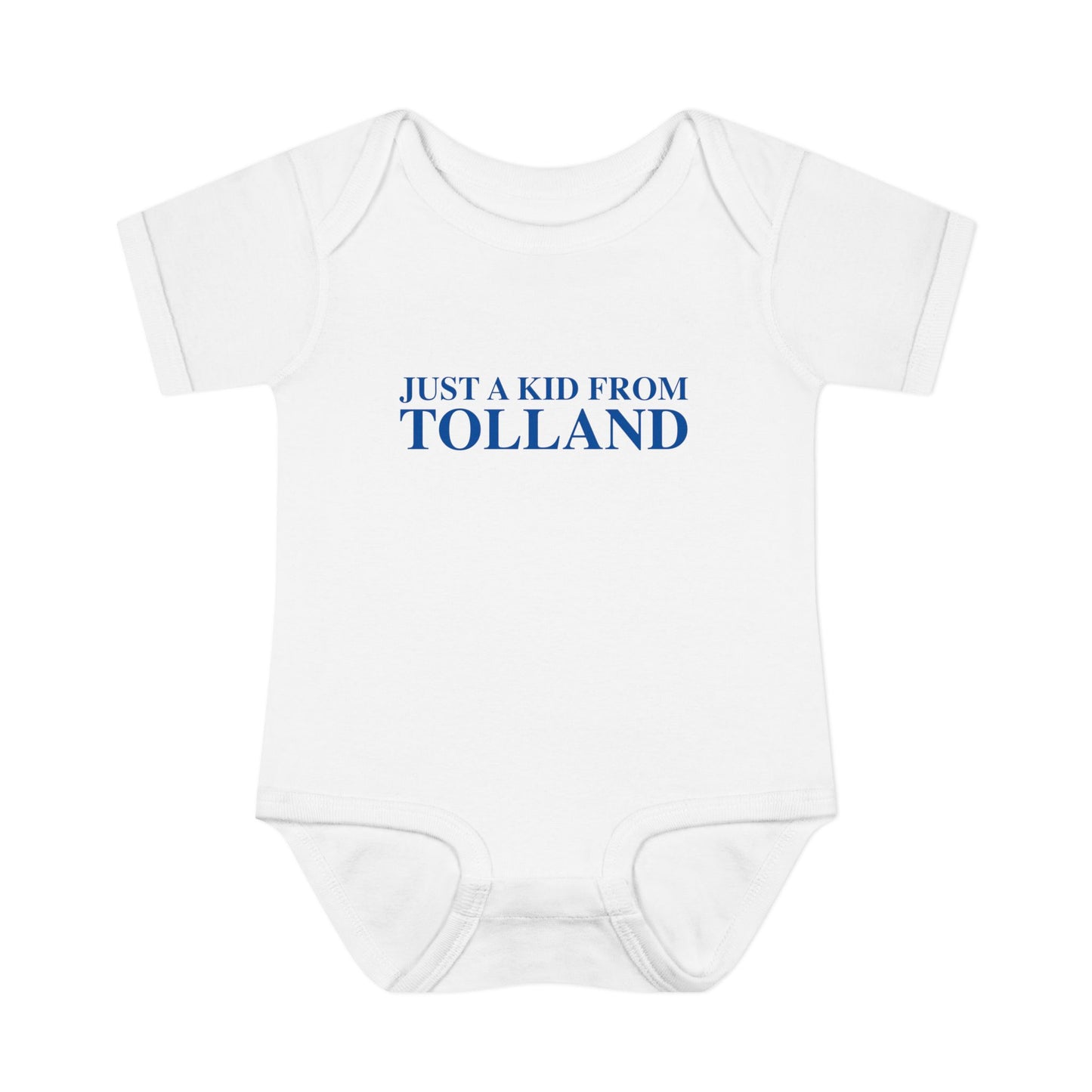 Just a kid from Tolland Infant Baby Rib Bodysuit