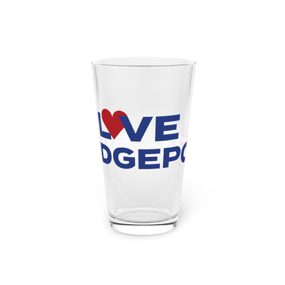 Love Bridgeport Pint Glass, 16oz