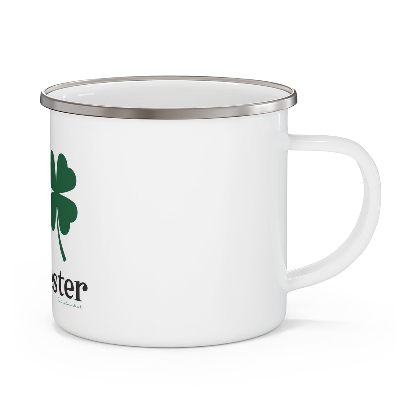 I Clover Manchester Enamel Camping Mug