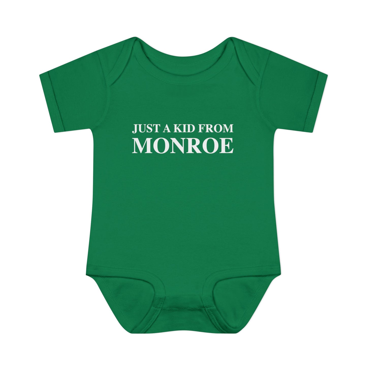 Just a kid from Monroe Infant Baby Rib Bodysuit