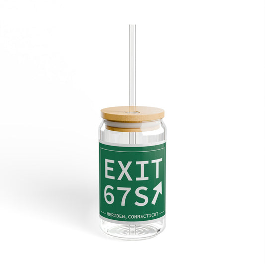 Vintage Exit 67S WCP Sign Sipper Glass, 16oz