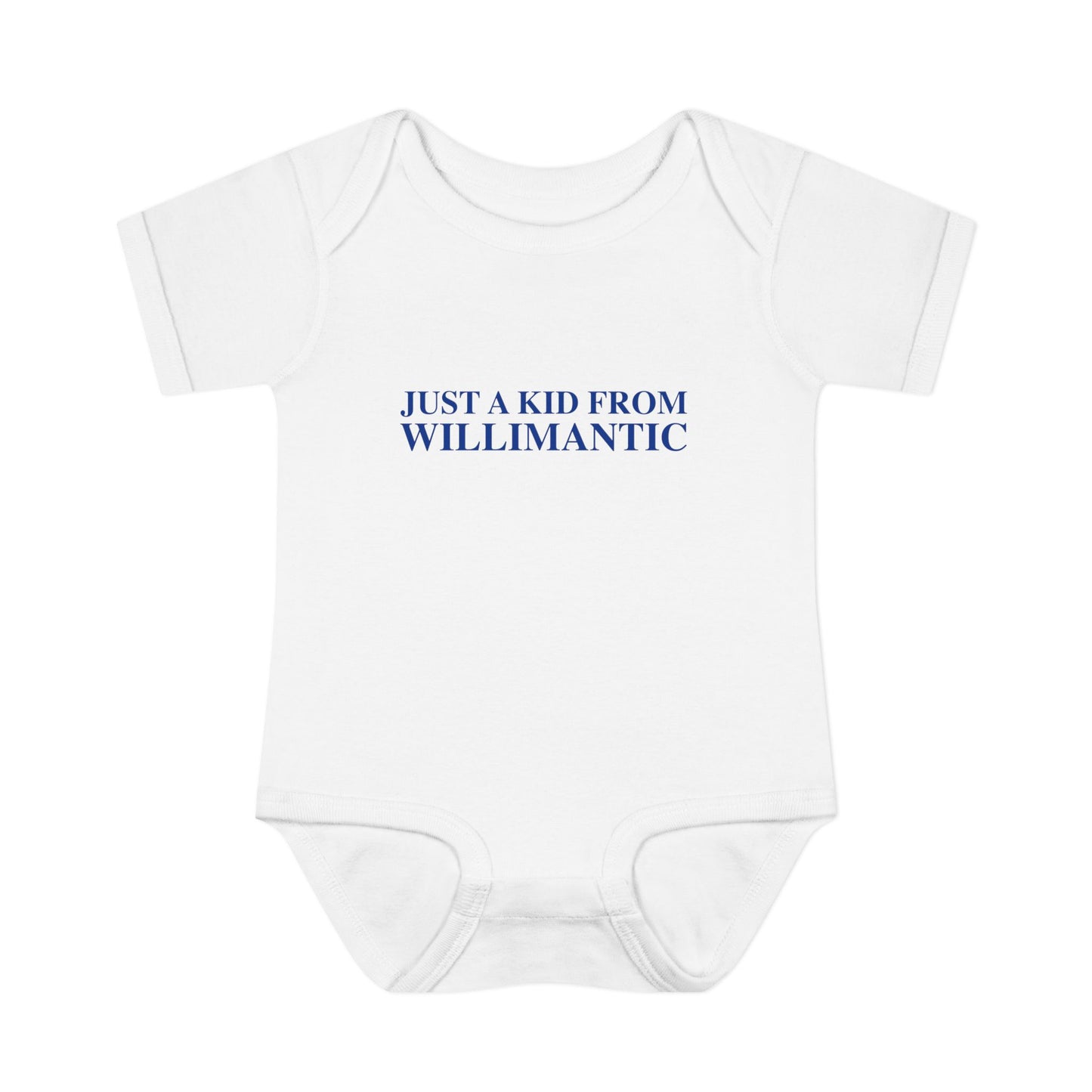 Just a kid from Willimantic Infant Baby Rib Bodysuit