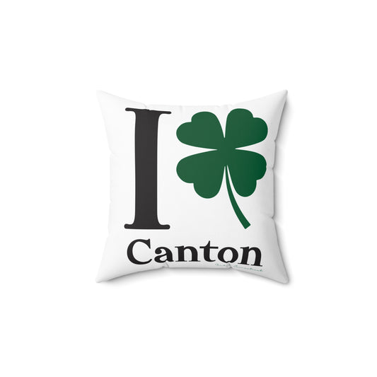 I Clover Canton Spun Polyester Square Pillow