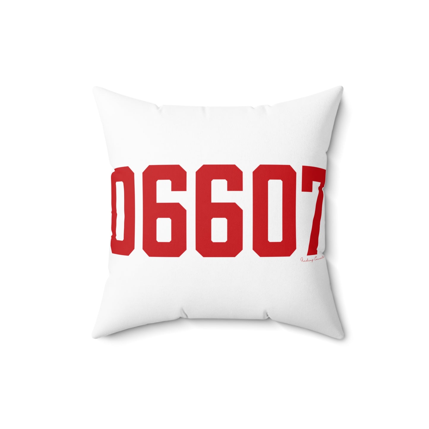 06607 Bridgeport Connecticut Zip Code Spun Polyester Square Pillow
