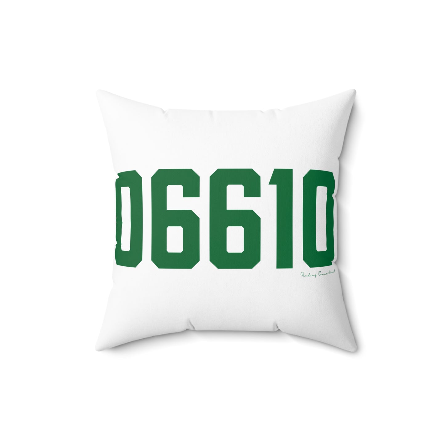 06610  Bridgeport Connecticut Zip Code Spun Polyester Square Pillow