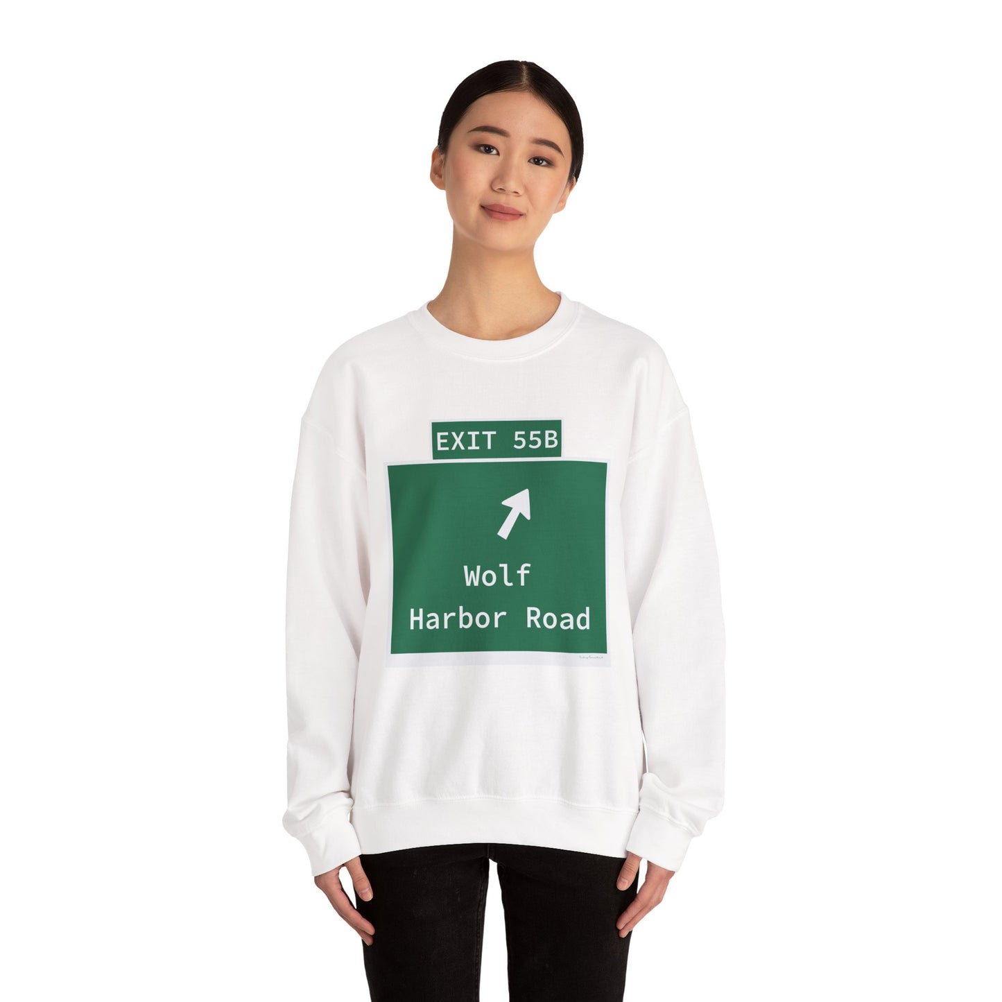 Vintage WCP Exit 55B Sign Unisex Heavy Blend™ Crewneck Sweatshirt