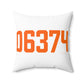 06374 Plainfield Connecticut Zip Code Spun Polyester Square Pillow