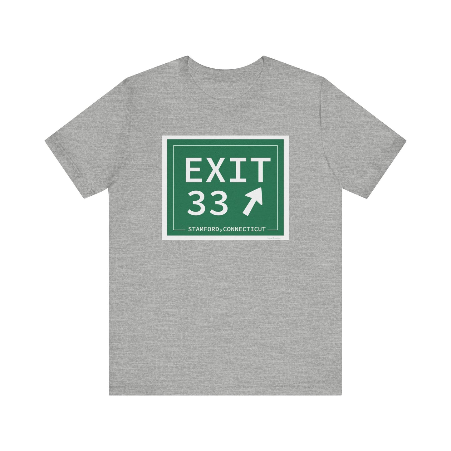 Vintage Exit 33 Merritt Parkway Sign Unisex Jersey Short Sleeve T-Shirt